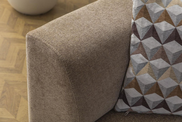 Bankstel driezits fauteuil gestoffeerde bank moderne stoffen bankstel bruin set