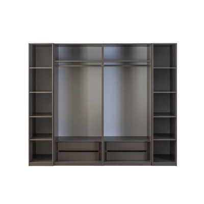Moderne kledingkast kast houten kast hout grijs slaapkamerkast