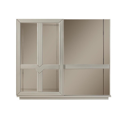 Kledingkast Houten kast Slaapkamerkast Kast Spiegel Wit