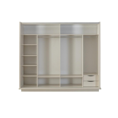 Kledingkast Houten kast Slaapkamerkast Kast Spiegel Wit