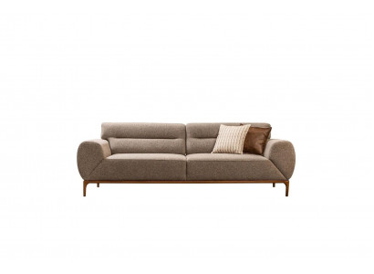 Bank Stoffbank Gestoffeerde bank Bank 3-zitsbank Driepersoonsbank Grijs Design Bankstellen