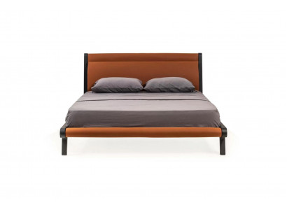 Tweepersoonsbed Bed Bedframe Oranje Slaapkamerbed Slaapkamer Hout