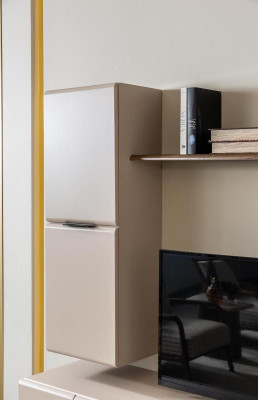 Woonkamer TV-standaard Wandkast RTV Lowboard Beige Houten planken