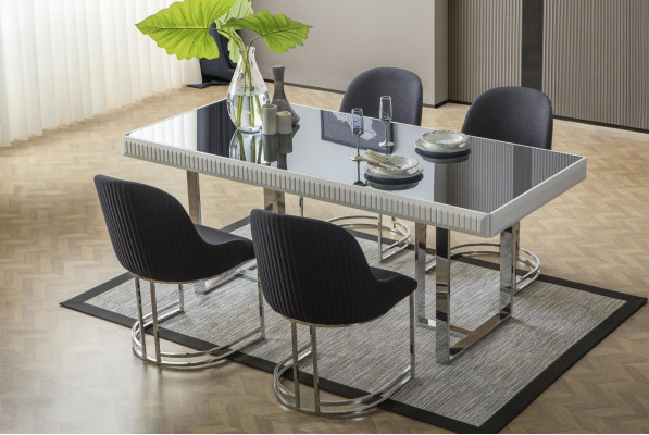 Eettafel Eettafel Tafel Luxe eetkamermeubels Wit eetkamer
