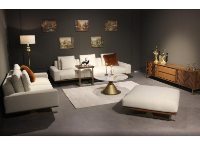 Woonkamer Set 6-delig Compleet Design Modern Bankstel Driepersoons Salontafel