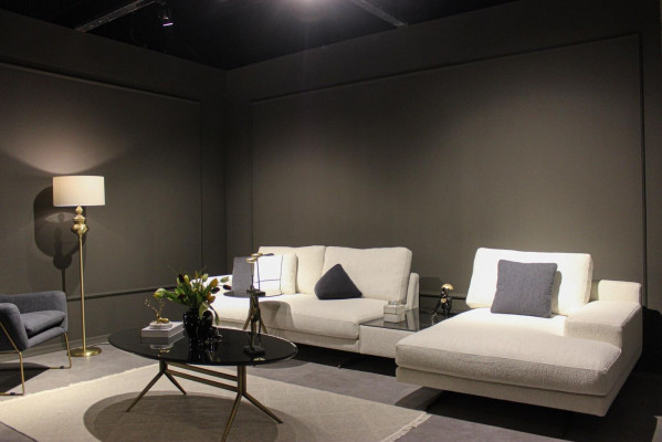 Ontwerp woonkamer compleet 3-delige textielbankstel moderne salontafel