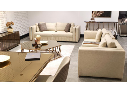 Woonkamerset Bankstel Tweezitter Modern Bankstel Driezitter Beklede meubels Salontafel  Woonkamerset Bankstel Tweezitter Modern Bankstel Driezitter Beklede meubels Salontafel
