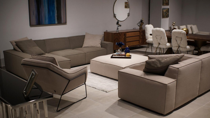 Woonkamerset 4-delig Luxe Inrichting Bankstel Design Hoekbank  Woonkamerset 4-delig Luxe Inrichting Bankstel Design Hoekbank