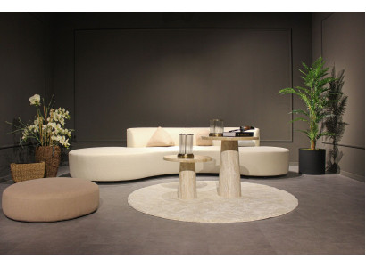 Woonkamer set Bank Vierzitter Bank Salontafel Voetenbank Textiel Meubels Woonkamerset Bank Vierzitterbank Salontafel Voetenbank Stoffering Meubels