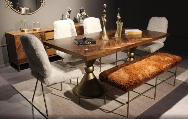 Eetkamer set Eettafel 4 stoelen Zitbank Moderne set Luxe eetgroep