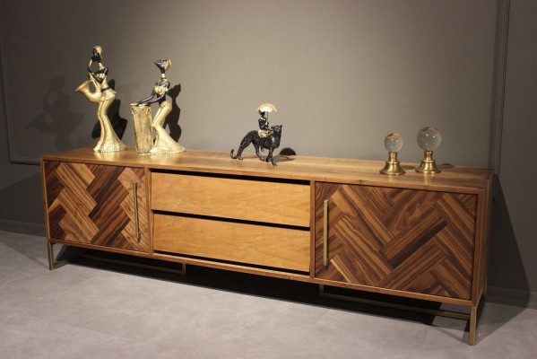 Braun TV-standaard RTV dressoir Woonkamermeubels Modern Luxe Nieuw
