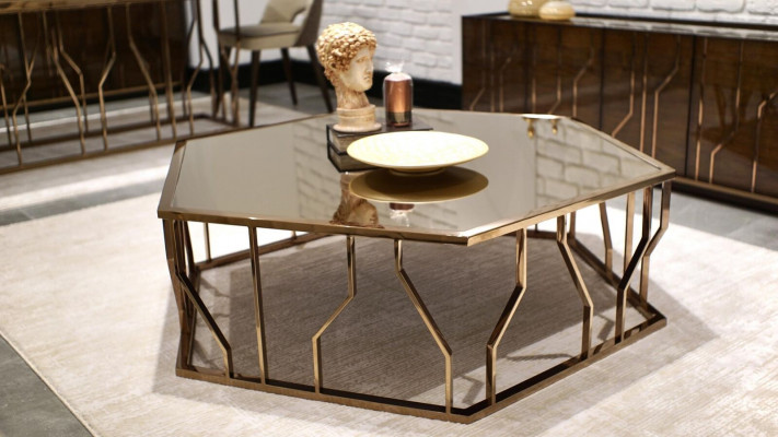 Modern salontafel ontwerp inrichting design meubels glazen tafel woonkamer