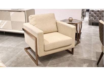 Luxe fauteuil woonkamer inrichting ontwerp modern meubilair stoffentextiel.
