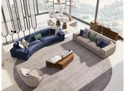 Woonkamerset 4-delig Luxe meubels Hout Salontafel Modern Bankstel Gestoffeerde meubels.