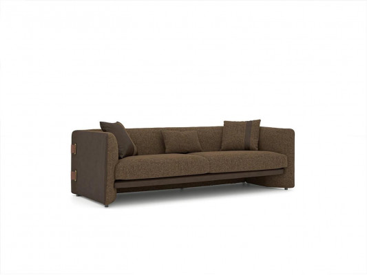 Woonkamer 7-delige Set Bruin 2x Bankstellen Moderne Fauteuil met Salontafel Luxe Inrichting