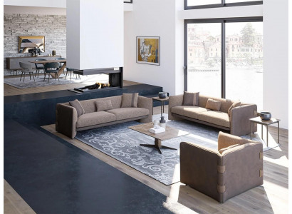 Ontwerp Luxe Woonkamer 6-delige Set gestoffeerde meubels Inrichting Driepersoons Bankstellen