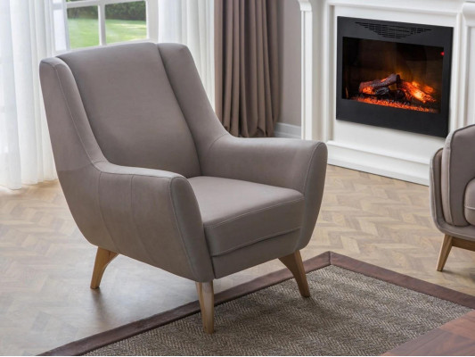 Grijs Volledig Woonkamer Driezitsbank Modern Fauteuil Hout Ontwerp Salontafel