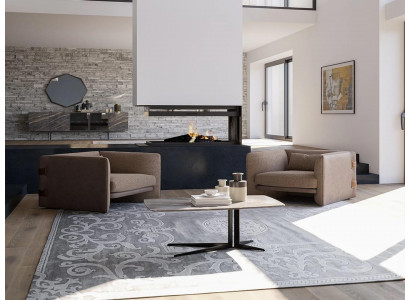 Moderne ontwerper 2x fauteuil bekleding set luxe textiel woonkamer salontafel nieuw