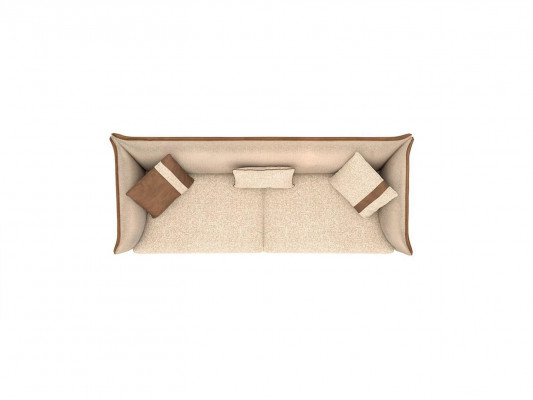 Beige bank Luxe driezitsbank Moderne inrichting gestoffeerde meubelen Textiel