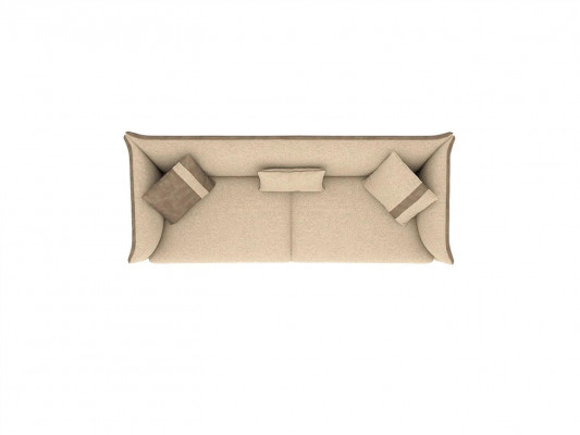 Beige luxe gestoffeerde meubels Modern ontwerp Driezitsbank Woonkamer Inrichting