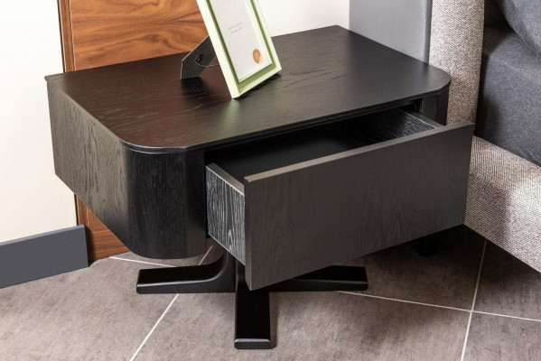 Garnituur tweepersoonsbed bed slaapkamer nachtkastjes 3-delig grijs modern
