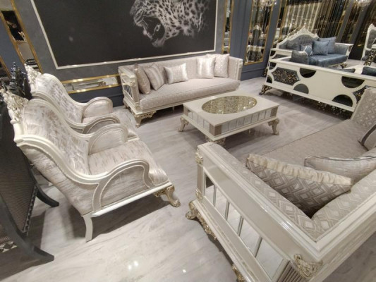 Modern bankstel set 5-delig luxe woonkamerset 3+3+1+1+salontafel nieuw