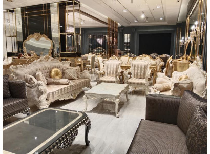 Exclusieve woonkamerbankenset Hoogwaardige sofa's Elegante fauteuils