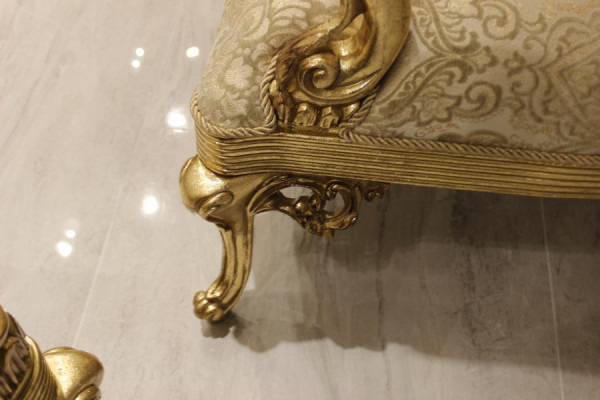 Bankstel 3-zitsbank salontafel klassiek textiel compleet bank gestoffeerd nieuw