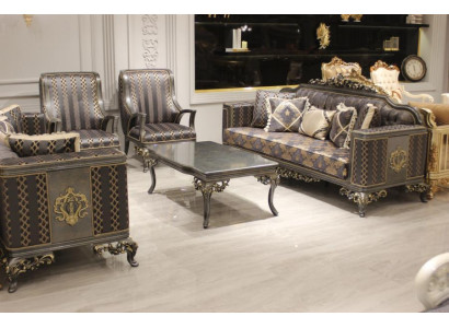 Woonkamerset bankstel in natuurtinten, design zitmeubelen salontafel
