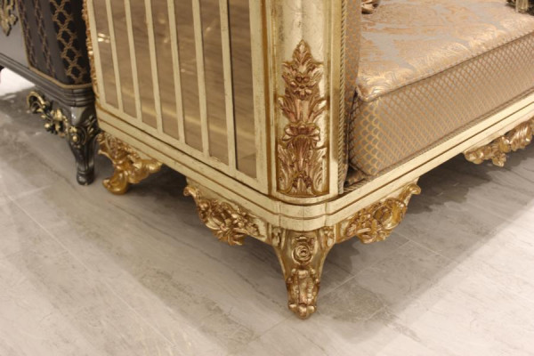 Bankstel 3-zits Chesterfield stof textiel Klassieke stijl Groep Nieuw