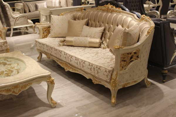Moderne luxe bankstel set met 2 banken van 3 zits woonkamerset en luxe stoel