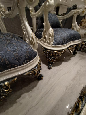 Ontwerper woonkamerset 2x banken, stijlvolle fauteuil luxe woonkamerset