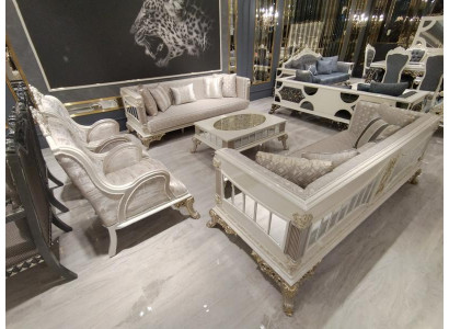 Hoogwaardige woonkamer meubelset 2x bank + fauteuil Exclusieve woonkamerset