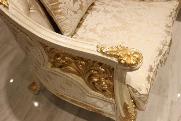 Exclusieve woonkamer bankstel 3+3 zits modern in beige nieuw.