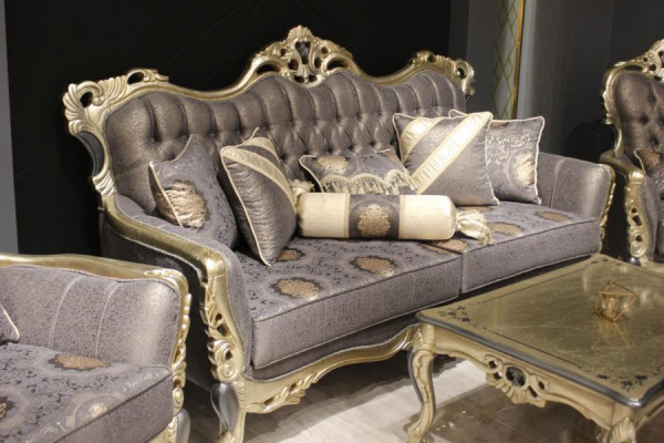 Bankstel 3+3 zitter meubel luxe set Bankstel grijs modern set nieuw