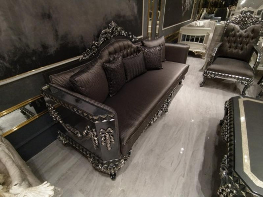 Comfortabele woonkamerset met bankstel 3+1+1 en nieuwe luxe 2x bruine fauteuils.