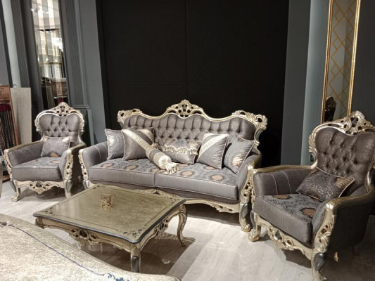 Stijlvol Chesterfield woonkamerset Bankstel 3+1+1-zitsbank