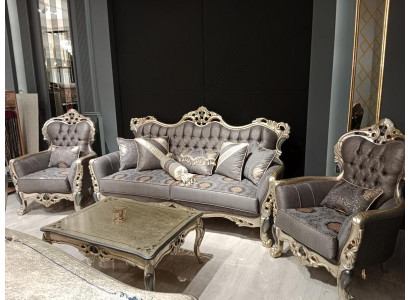 Stijlvol Chesterfield woonkamerset Bankstel 3+1+1-zitsbank