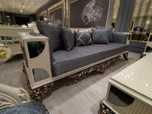 Luxe 3-zitsbank Elegante bank Elegante woonkamer Art Deco bank Nieuw