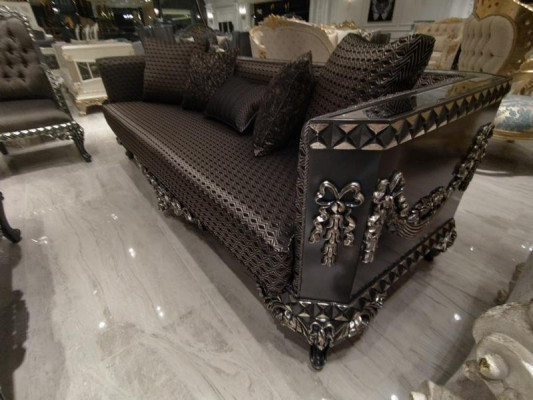 Luxe driepersoonsbank moderne 3-zits Stijlvolle bank 3-zits Bruin