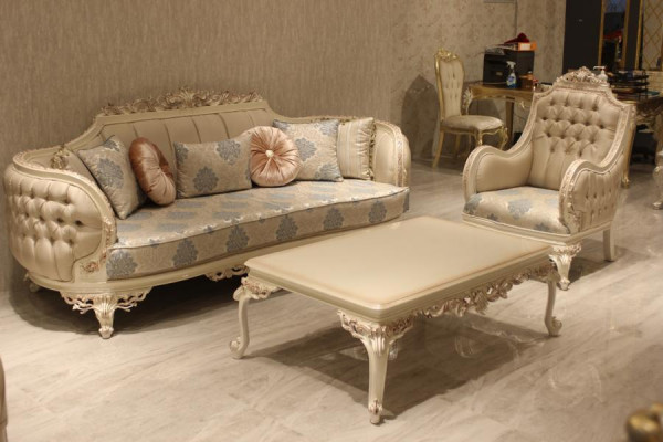 Klassiek Elegant Ontwerp Exclusieve 3-Zits Bank Hoogwaardige Bankstel Bank
