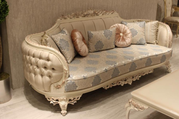 Klassiek Elegant Ontwerp Exclusieve 3-Zits Bank Hoogwaardige Bankstel Bank
