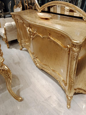 Luxe dressoir met spiegel set commode houten laden Klassiek