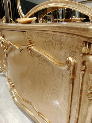 Luxe dressoir met spiegel set commode houten laden Klassiek