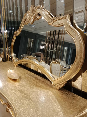 Luxe dressoir met spiegel set commode houten laden Klassiek