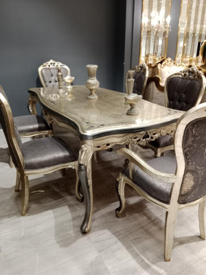 Ontwerper eetkamer meubels Houten eettafel Tafel Goud Ruimte voor 6 personen