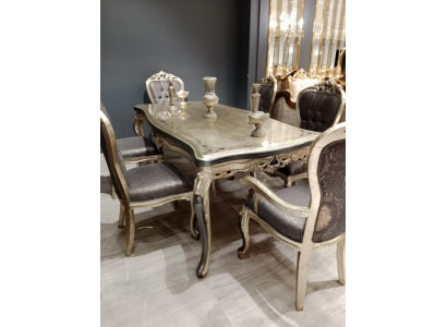 Ontwerper eetkamer meubels Houten eettafel Tafel Goud Ruimte voor 6 personen