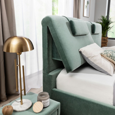 Slaapkamer Bedden Ontwerper Tweepersoonsbed Luxe gestoffeerde bedden Stoffen bed