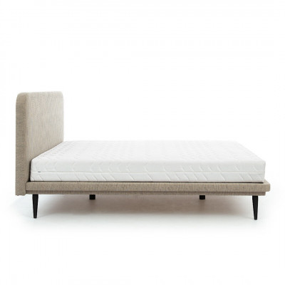 Bruin gestoffeerd bed Slaapkamer Bedden Designer Luxueuze textielbedden