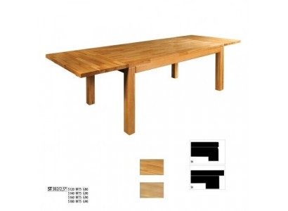 Uittrekbare eettafel Houten tafel Handgemaakt massief hout Nieuw 180x200cm